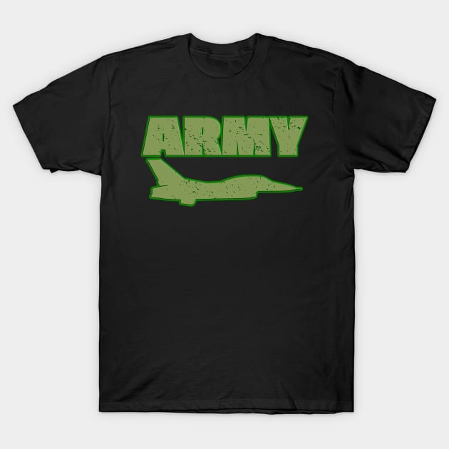 Vintage Army Military Aircraft Illustration Birthday Gift T-Shirt by GBDesigner